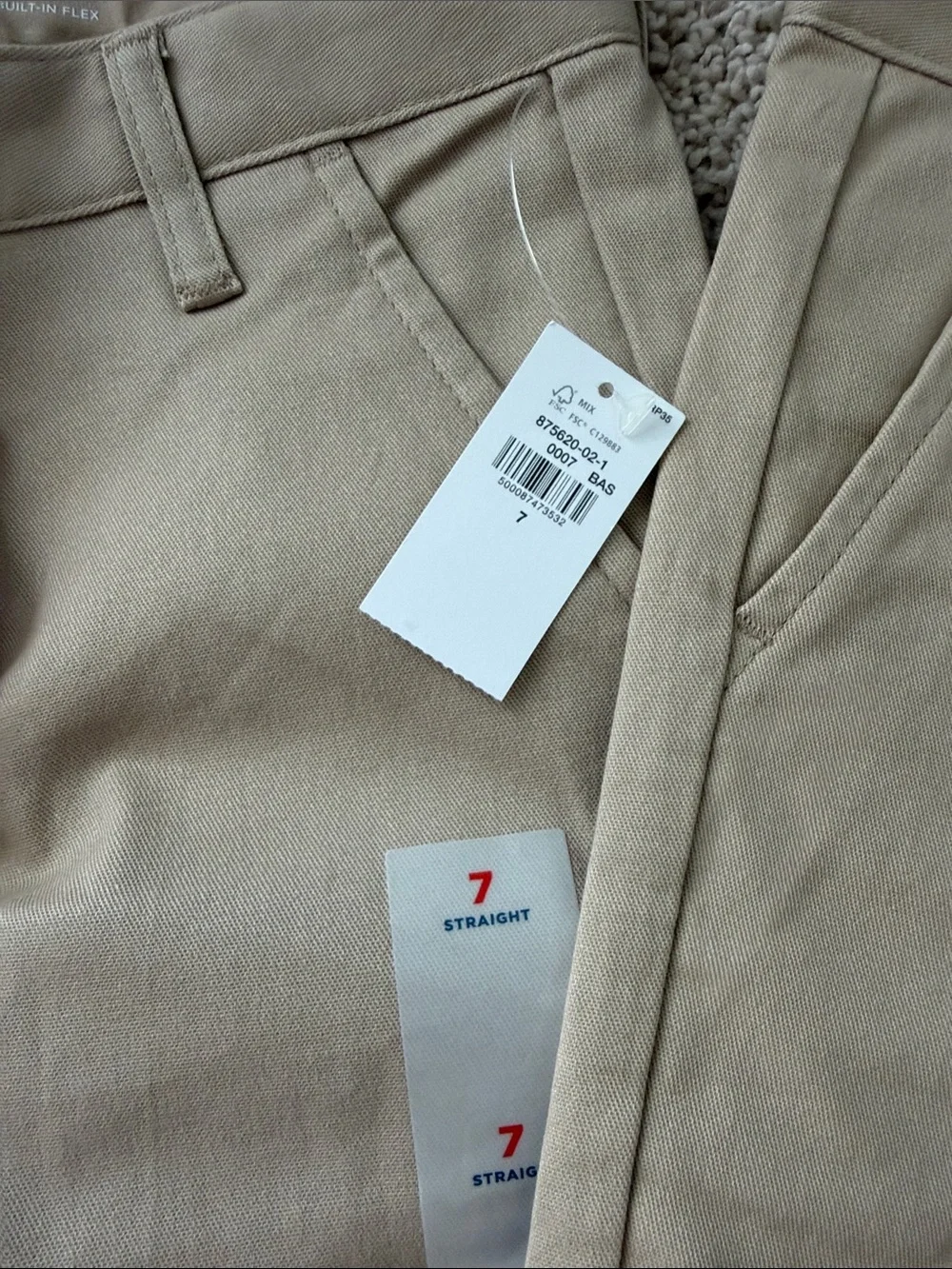 2 - NWT Old Navy boys Straight Leg Khakis Slacks Pants size 7